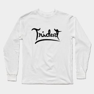 Trident logo "Black" Long Sleeve T-Shirt